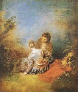 Jean-Antoine Watteau The Indiscretion (mk08) oil painting on canvas